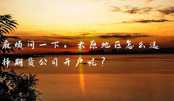 麻烦问一下，太原地区怎么选择期货公司开户呢？_https://www.shunyec.com_期货资讯_第1张