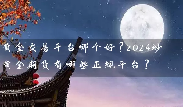 黄金交易平台哪个好？2024炒黄金期货有哪些正规平台？_https://www.shunyec.com_期货平台_第1张