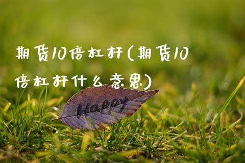 期货10倍杠杆(期货10倍杠杆什么意思)_https://www.shunyec.com_股票基金_第1张