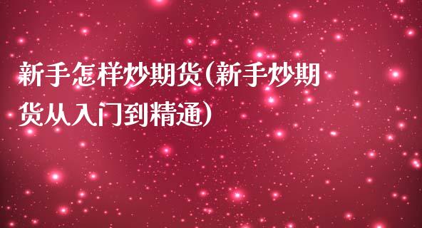 新手怎样炒期货(新手炒期货从入门到精通)_https://www.shunyec.com_股票基金_第1张