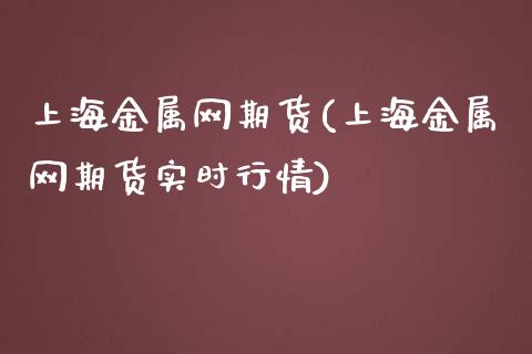 上海金属网期货(上海金属网期货实时行情)_https://www.shunyec.com_期货资讯_第1张