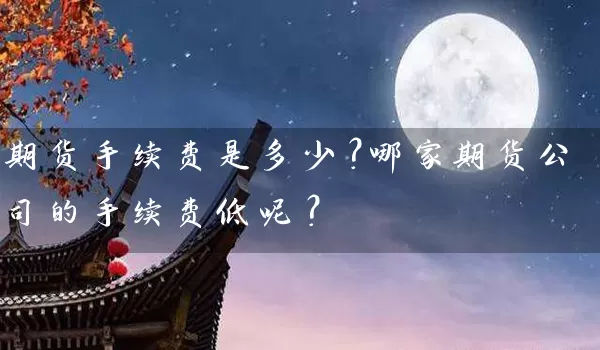 期货手续费是多少？哪家期货公司的手续费低呢？_https://www.shunyec.com_股票基金_第1张