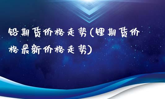 铅期货价格走势(锂期货价格最新价格走势)_https://www.shunyec.com_期货走势_第1张