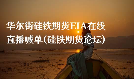 华尔街硅铁期货EIA在线直播喊单(硅铁期货论坛)_https://www.shunyec.com_股票基金_第1张