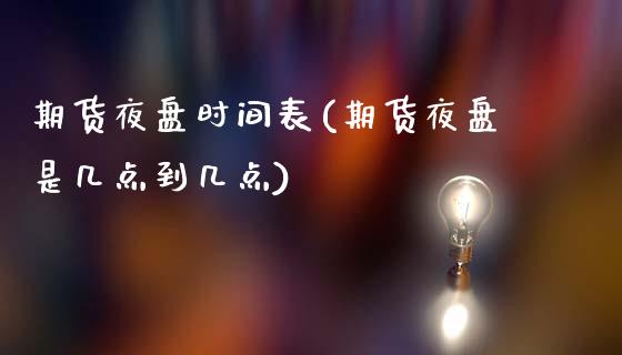 期货夜盘时间表(期货夜盘是几点到几点)_https://www.shunyec.com_期货平台_第1张