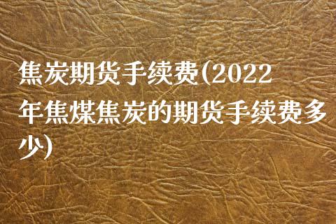 焦炭期货手续费(2022年焦煤焦炭的期货手续费多少)_https://www.shunyec.com_期货资讯_第1张